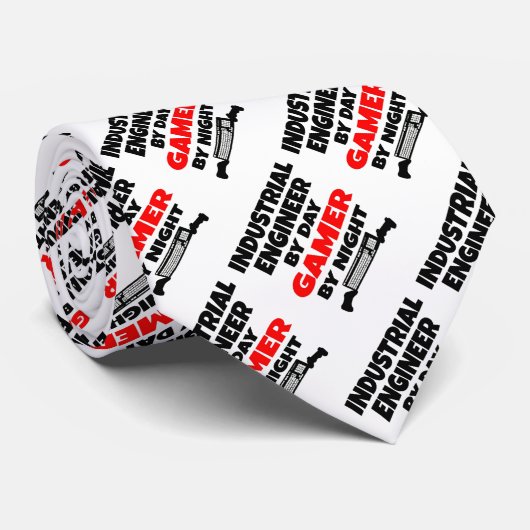 Gamer voor industriële ingenieurs stropdas (Opgerold)