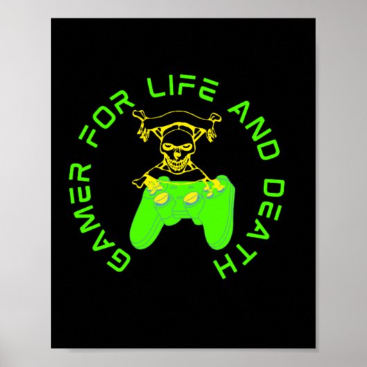 Gamer voor leven en dood poster (Voorkant)