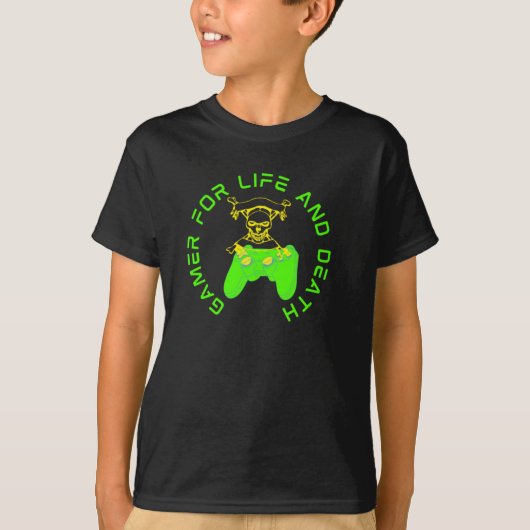Gamer voor leven en dood t-shirt (Voorkant)