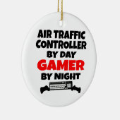 Gamer voor luchtverkeersleiders keramisch ornament (Rechts)