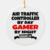 Gamer voor luchtverkeersleiders keramisch ornament (Achterkant)