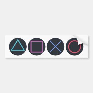 Gamer-vormen Bumpersticker