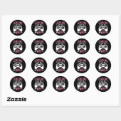 Gamer vrouw moeder nivelleren tot vrouw Gaming bru Ronde Sticker (Vel)