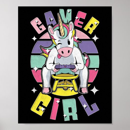 Gamer Vrouw Poster (Voorkant)