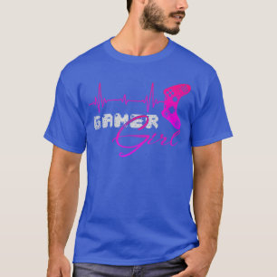 Gamer Vrouwen Meisjes Hartslag Videogames Controll T-shirt