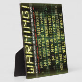 Gamer-waarschuwingsbord Fotoplaat (Zijkant)