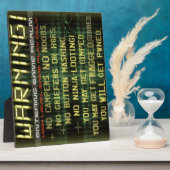 Gamer-waarschuwingsbord Fotoplaat (Zijkant)