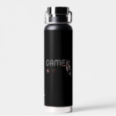 GAMER Waterfles Trend Abstract Zwart Poeder (Achterkant)
