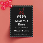 Gamer Wedding Geek Love Romantic Player 1 2 Funny Save The Date<br><div class="desc">Verras je gasten met deze leuke Save the Date-kaarten met romantische gameillustratie. Voeg uw gegevens eenvoudig toe door op de optie "Deze sjabloon personaliseren" te klikken.</div>