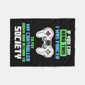 Gamer werd gedwongen om het spel te spelen fleece deken (Voorkant (Horizontaal))
