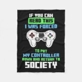 Gamer werd gedwongen om het spel te spelen fleece deken (Voorkant)