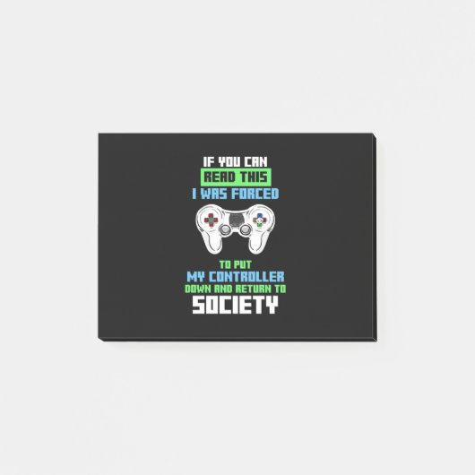 Gamer werd gedwongen om het spel te spelen post-it® notes (Voorkant)