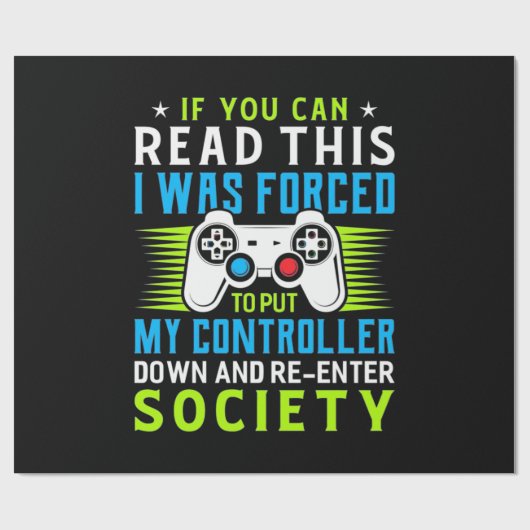 Gamer werd gedwongen om mijn controller te zetten cadeaupapier (Vlak)