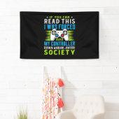 Gamer werd gedwongen om mijn controller te zetten spandoek (Insitu)
