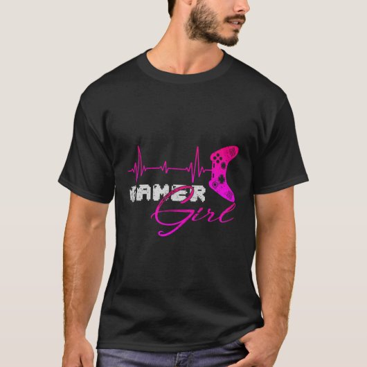 Gamer Women Girls Video Games Controller T-shirt (Voorkant)