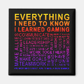 Gamer Word Cloud Wisdom Magneet (Voorkant)