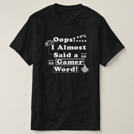 Gamer Words T-shirt (Design voorkant)