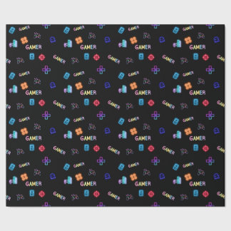 Gamer Wrapping Paper Cadeaupapier