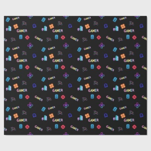 Gamer Wrapping Paper Cadeaupapier (Zoom)