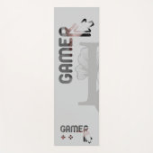 GAMER Yoga Mat Abstracte Kunst Grijs Zwart Poedery (Voorkant)