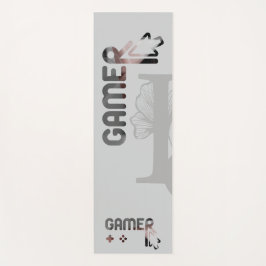 GAMER Yoga Mat Abstracte Kunst Grijs Zwart Poedery