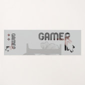 GAMER Yoga Mat Abstracte Kunst Grijs Zwart Poedery (Voorkant (horizontaal))