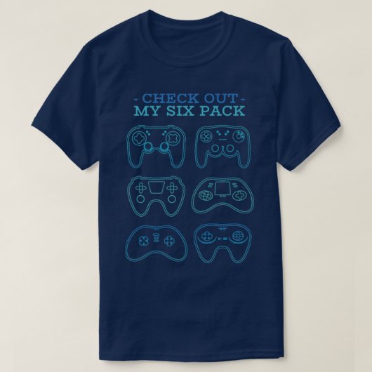 Gamer Zes Pak T-shirt (Design voorkant)