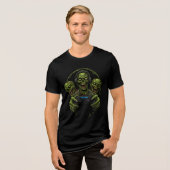 Gamer Zombies Tri-Blend Shirt (Voorkant volledig)