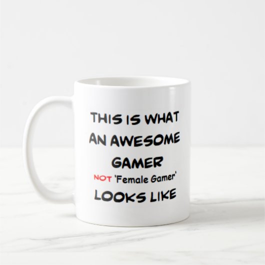 gamer zonder vrouw gamer, geweldige koffiemok (Links)