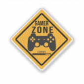 Gamer Zone Sign Sticker (Voorkant)