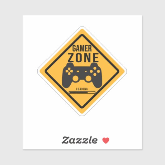 Gamer Zone Sign Sticker (Vel)