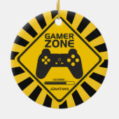 Gamer Zone Video Gaming Ornament (Achterkant)
