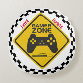Gamer Zone Video Gaming Round Pillow Rond Kussen