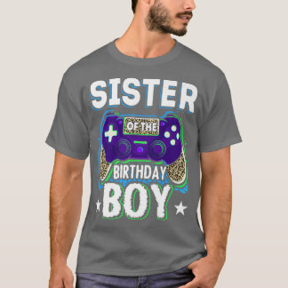 Gamer zuster van het Birthday Boy Video Game Kinde T-shirt