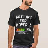 Gamer Zwangerschap Aankondiging 2022 Verwachte vad T-shirt (Voorkant)