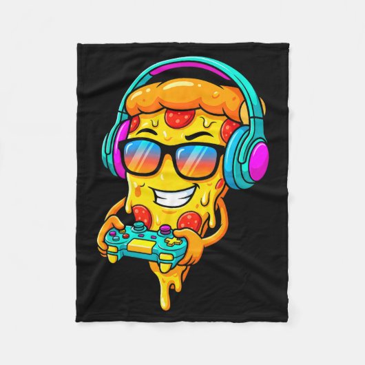 Gamer Zza Slice Video Gaming Boy Enthusiast Gamer Fleece Deken (Voorkant)