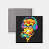 Gamer Zza Slice Video Gaming Boy Enthusiast Gamer  Magneet (Voorkant / Achterkant)
