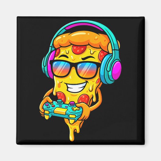 Gamer Zza Slice Video Gaming Boy Enthusiast Gamer  Magneet (Voorkant)