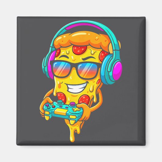 Gamer Zza Slice Video Gaming Boy Enthusiast Gamer  Magneet (Voorkant)