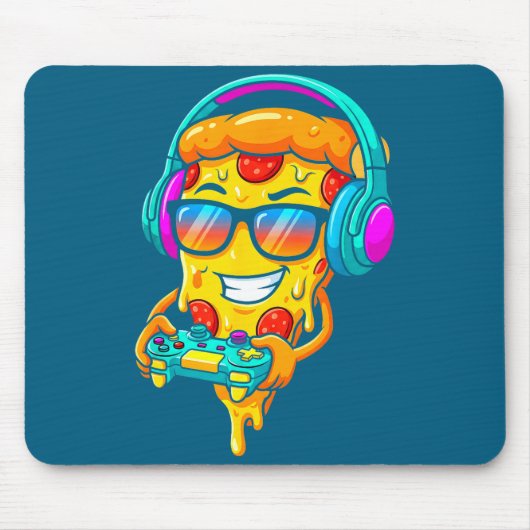 Gamer Zza Slice Video Gaming Boy Enthusiast Gamer  Muismat (Voorkant)