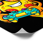 Gamer Zza Slice Video Gaming Boy Enthusiast Gamer  Poster (Hoek)