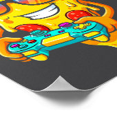 Gamer Zza Slice Video Gaming Boy Enthusiast Gamer Poster (Hoek)