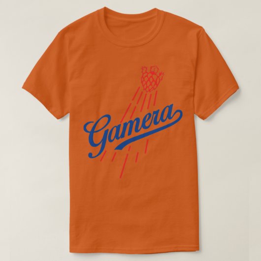 GAMERA Baseball style T-shirt (Design voorkant)
