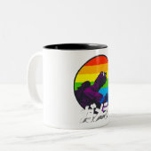 Gamera Rises Tweekleurige Koffiemok (Voorkant links)