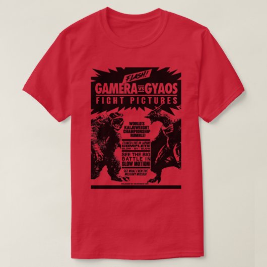 GAMERA vs GYAOS GEVECHT 1 T-shirt (Design voorkant)