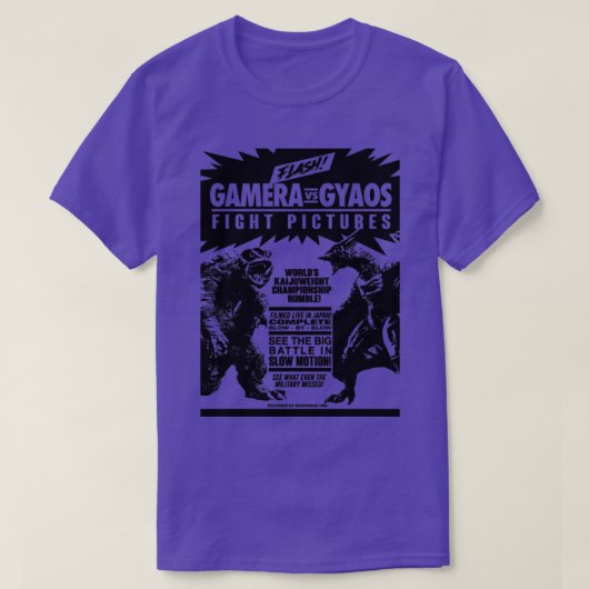 GAMERA vs GYAOS GEVECHT T-shirt (Design voorkant)