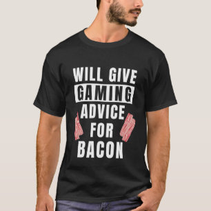 Gameradvies voor Bacon Video Game Controller Gami T-shirt