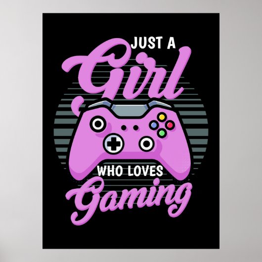 Gamercadeau | Alleen een meisje dat van games houd Poster (Voorkant)