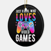 Gamercadeau | Alleen een meisje dat van videogames Keramisch Ornament (Links)