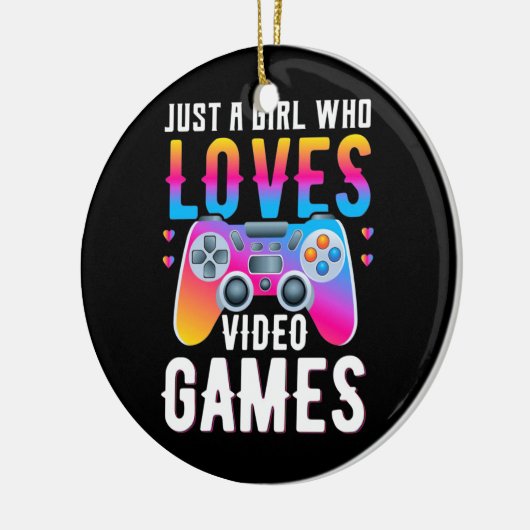 Gamercadeau | Alleen een meisje dat van videogames Keramisch Ornament (Links)